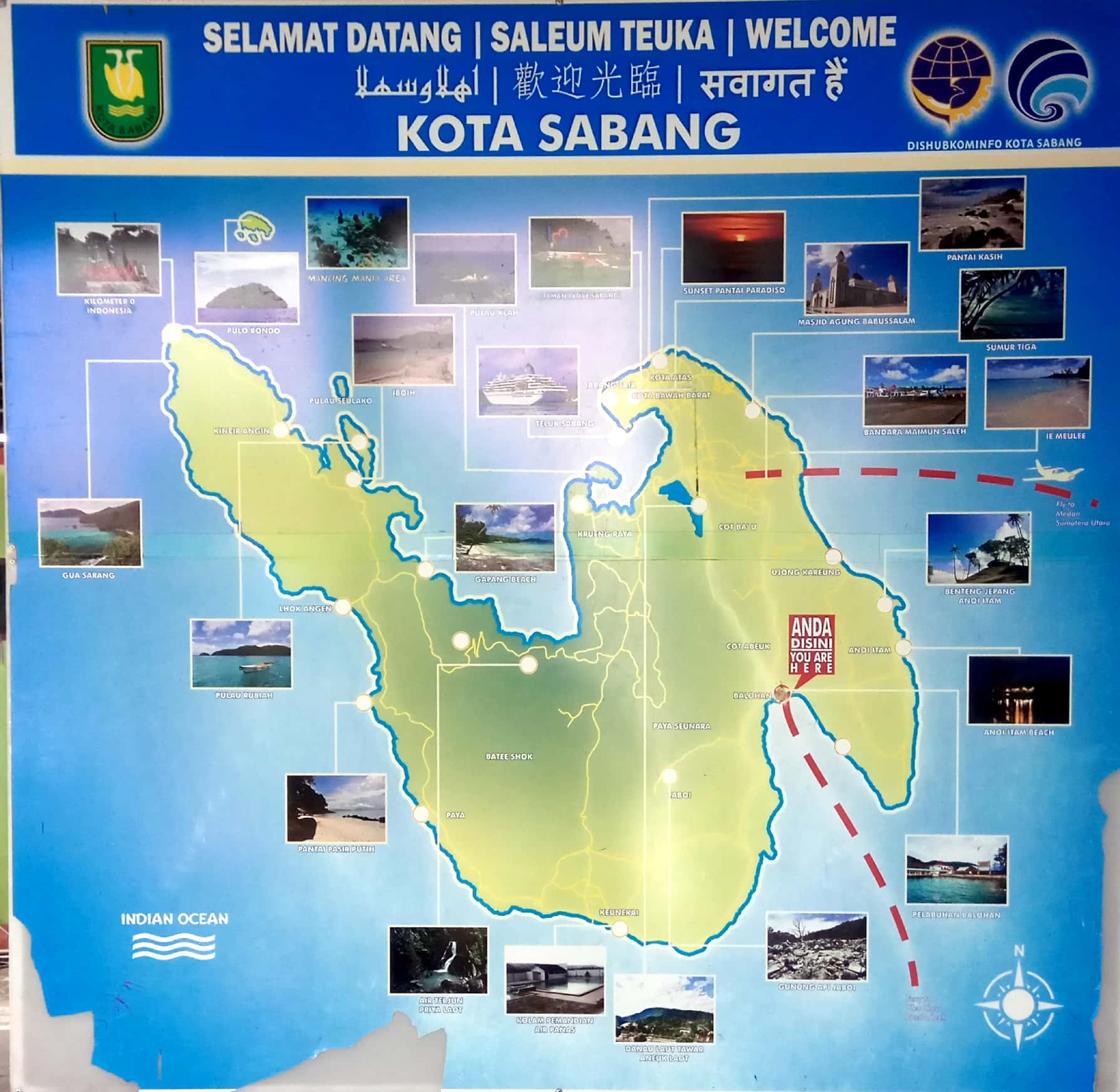 Peta Wisata Sabang Peta Wisata Indonesia dan Luar Negeri